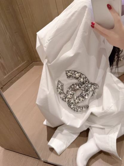 CHANE1 ダブルC ダイヤモンドシャツ【50％割引+送料無料】