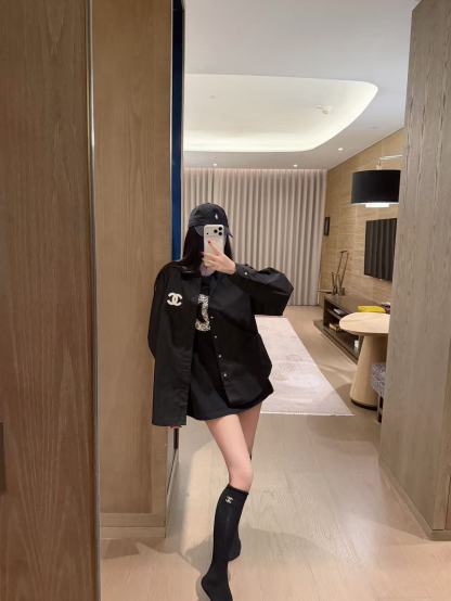 CHANE1 ダブルC ダイヤモンドシャツ【50％割引+送料無料】