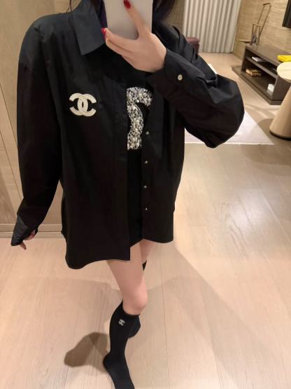 CHANE1 ダブルC ダイヤモンドシャツ【50％割引+送料無料】