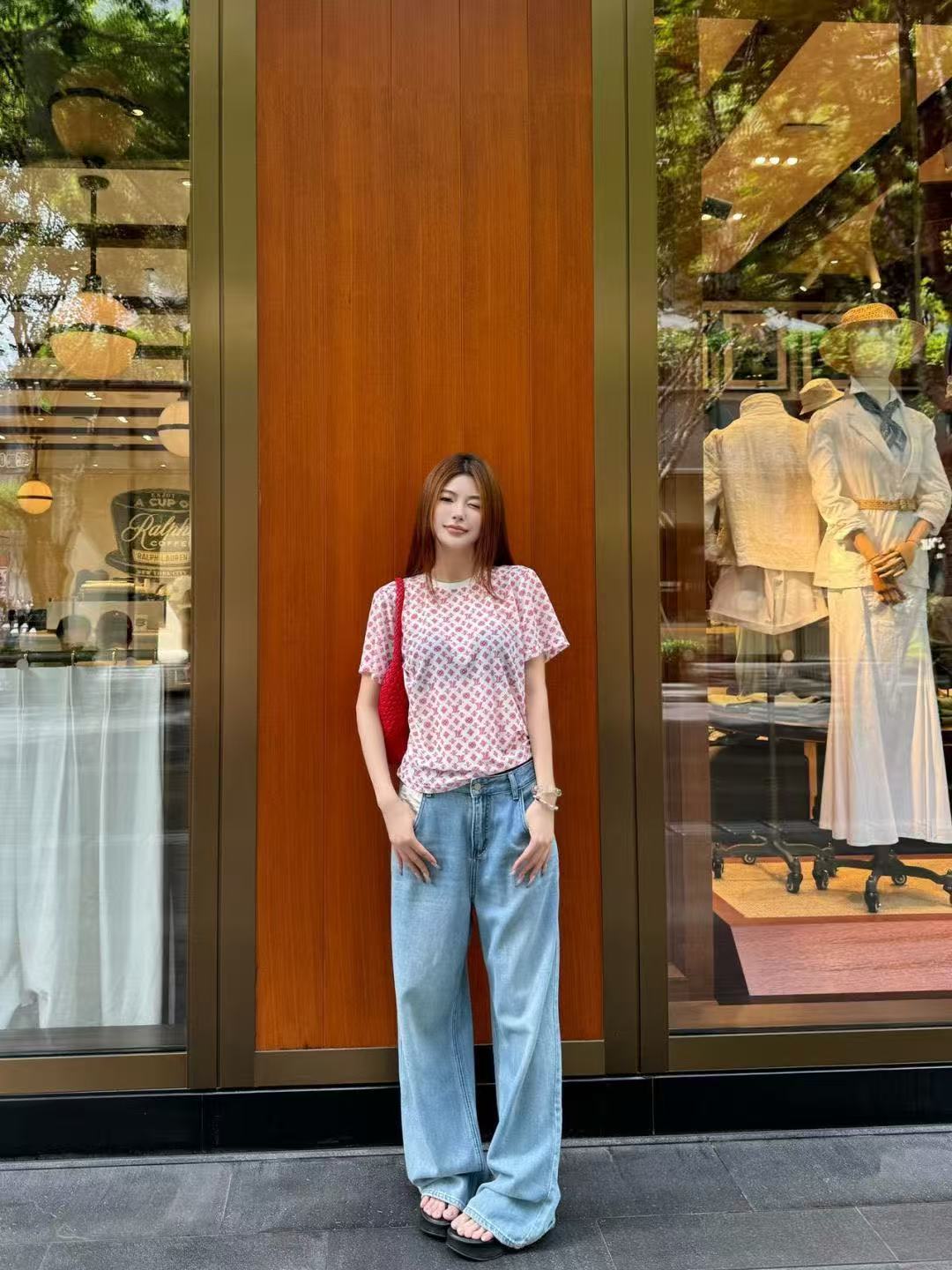 LV四つ葉のクローバーメッシュプリントTシャツ【50％割引+送料無料】