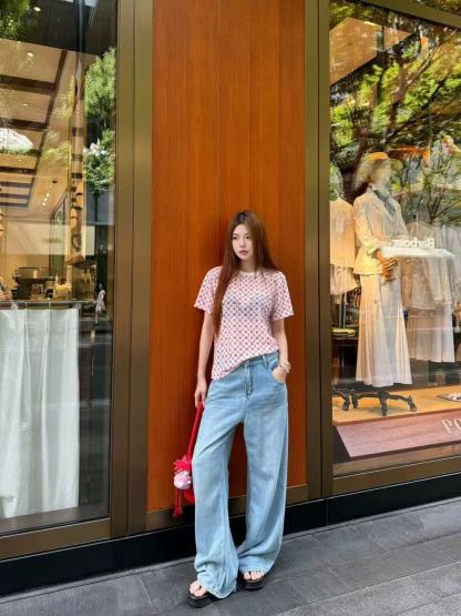 LV四つ葉のクローバーメッシュプリントTシャツ【50％割引+送料無料】