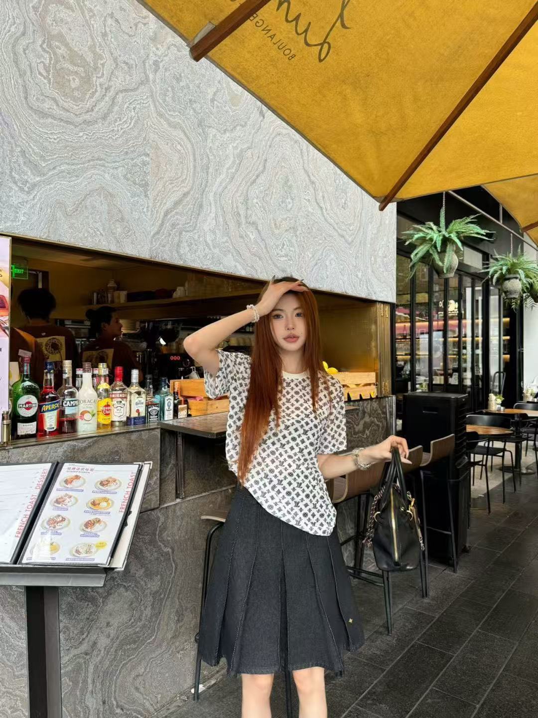 LV四つ葉のクローバーメッシュプリントTシャツ【50％割引+送料無料】