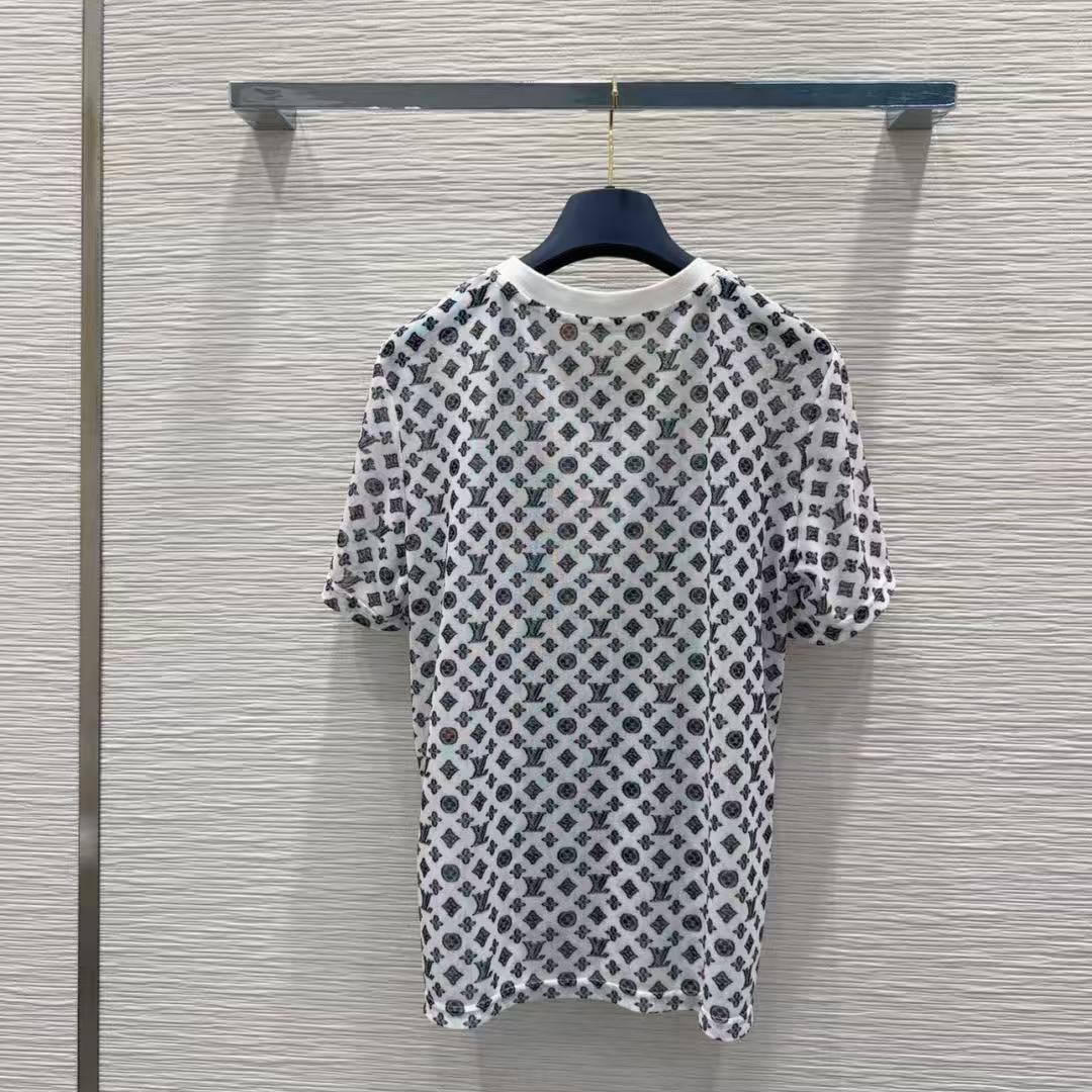 LV四つ葉のクローバーメッシュプリントTシャツ【50％割引+送料無料】