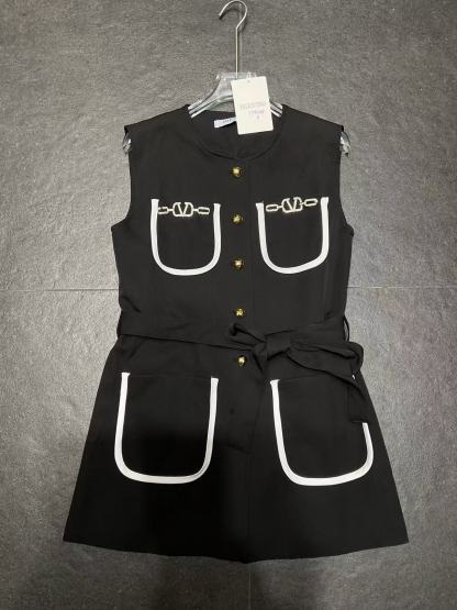 VALENT1NO メタルボタン ノースリーブ ドレス【50％割引+送料無料】