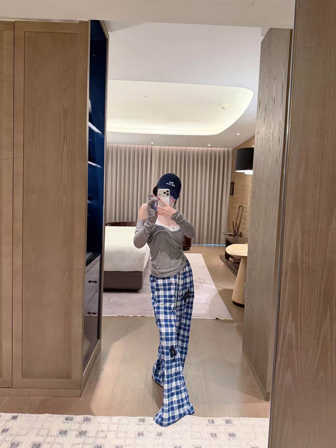 Chr0me Heartsチェック柄カジュアルパンツ【50％割引+送料無料】