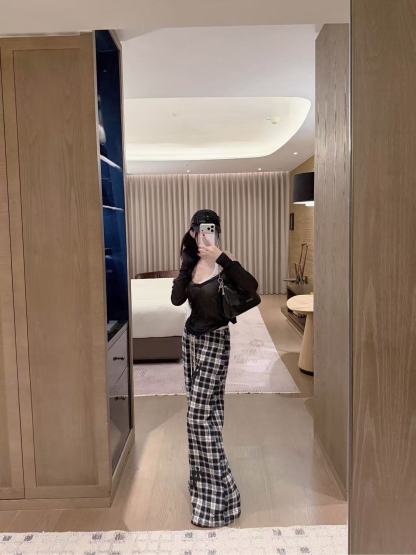 Chr0me Heartsチェック柄カジュアルパンツ【50％割引+送料無料】