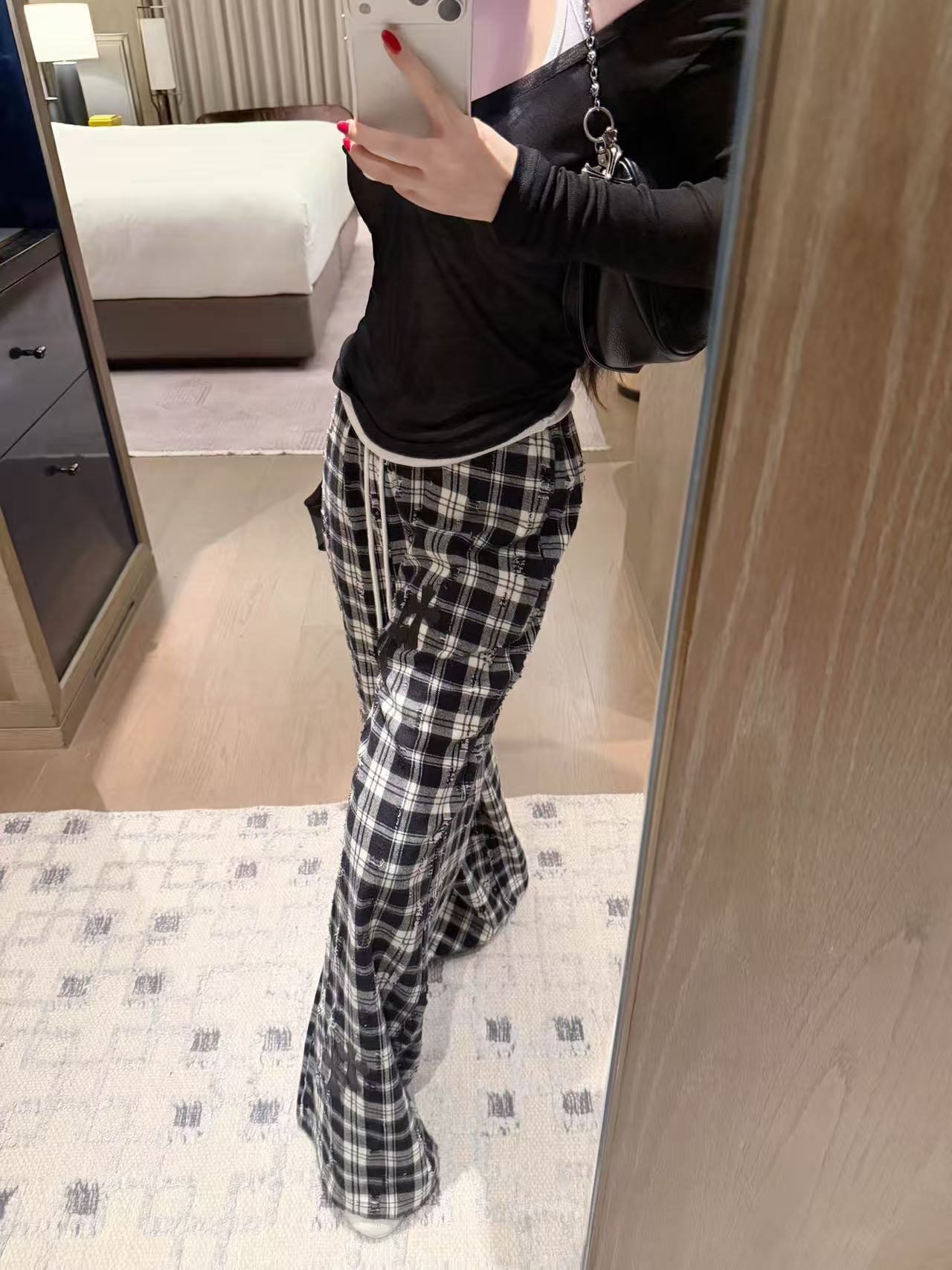 Chr0me Heartsチェック柄カジュアルパンツ【50％割引+送料無料】