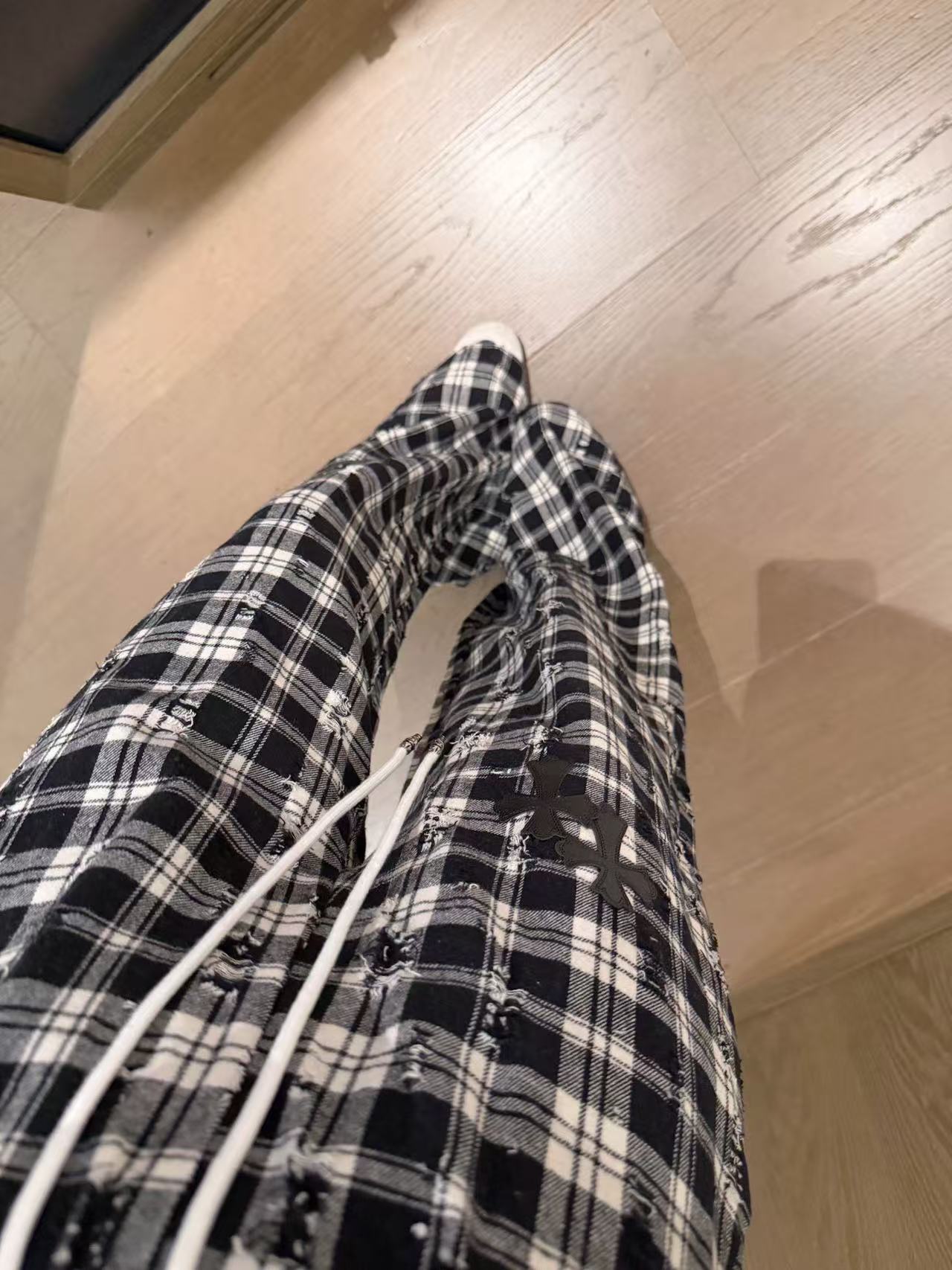 Chr0me Heartsチェック柄カジュアルパンツ【50％割引+送料無料】