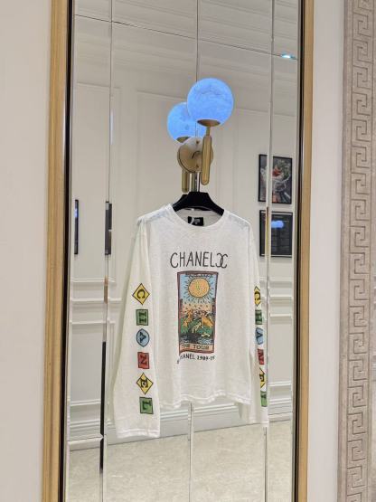 CHANE1 カラフルレター ロングスリーブTシャツ【50％割引+送料無料】