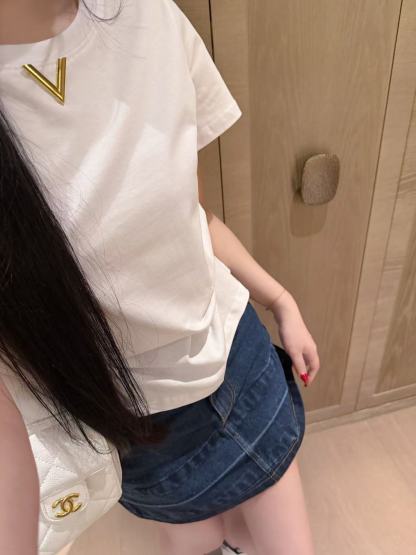 VELENT1NO Tシャツ+デニムスカート ツーピースセット【50％割引+送料無料】