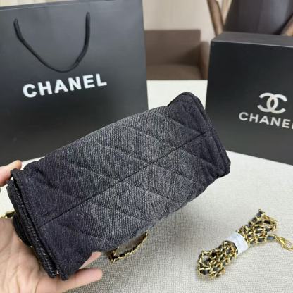 CHANE1 デニムチェーンショルダーバッグ【50％割引+送料無料】