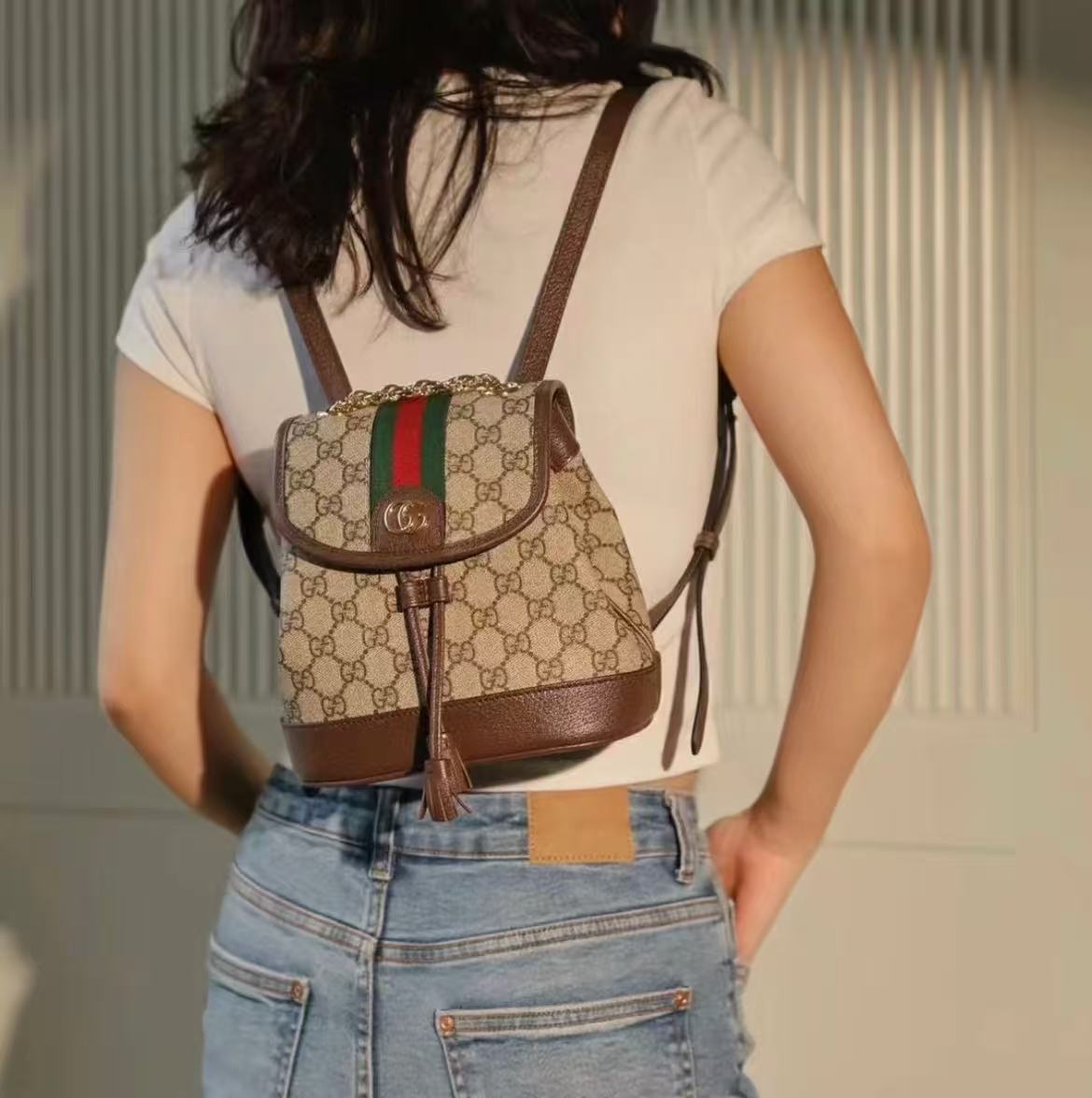 GUCC1 ジャカード バックパック【50％割引+送料無料】