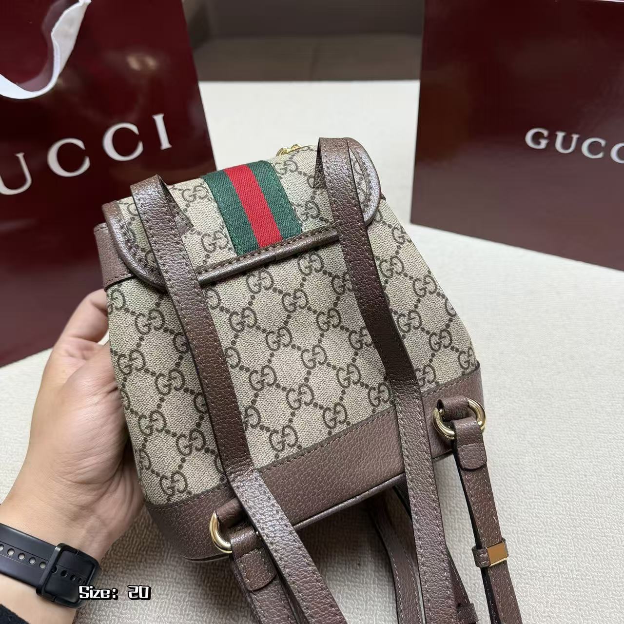 GUCC1 ジャカード バックパック【50％割引+送料無料】