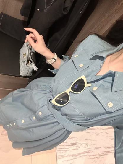 DIORの襟付き長袖ドレス【50％割引+送料無料】