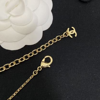 CHANE1 ダブルC ダイヤモンドネックレス【50％割引+送料無料】