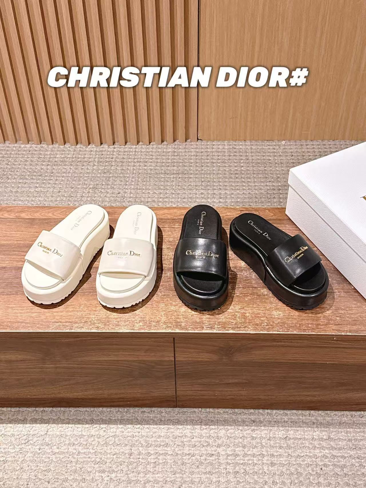DIORの高品質プラットフォームスリッパ【50％割引+送料無料】
