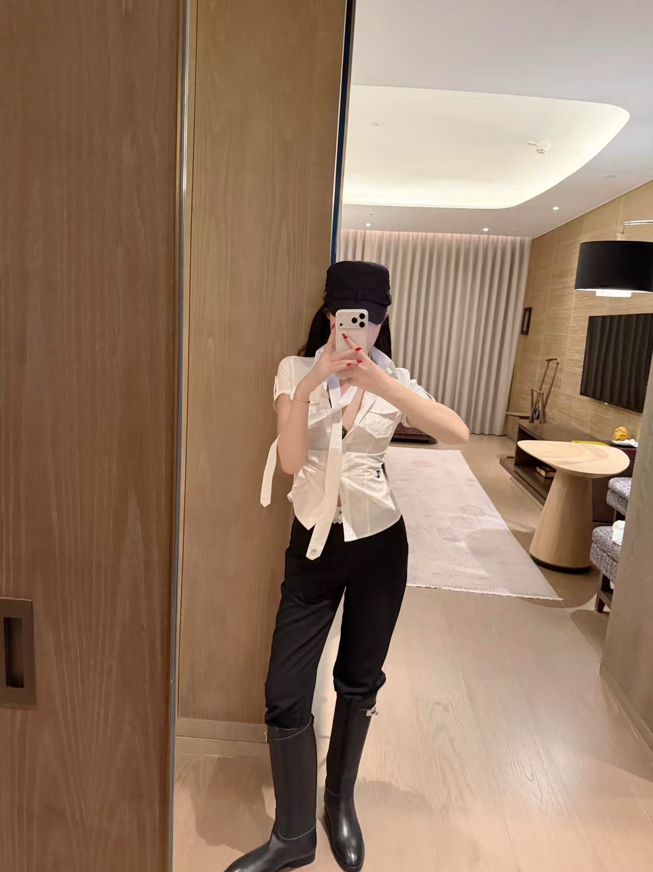 CHANE1 ポケットタイフロントシャツ【50％割引+送料無料】