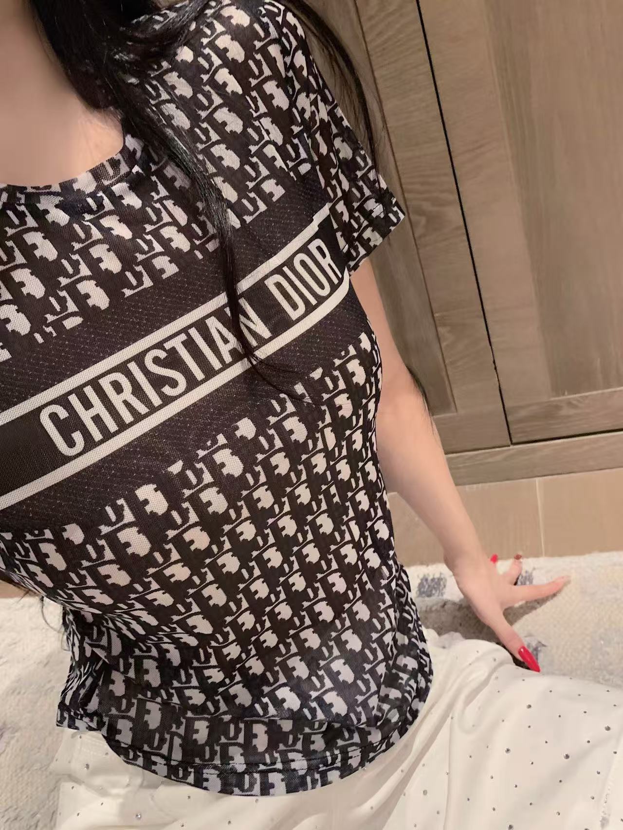 DIOR プリントレターTシャツ【50％割引+送料無料】