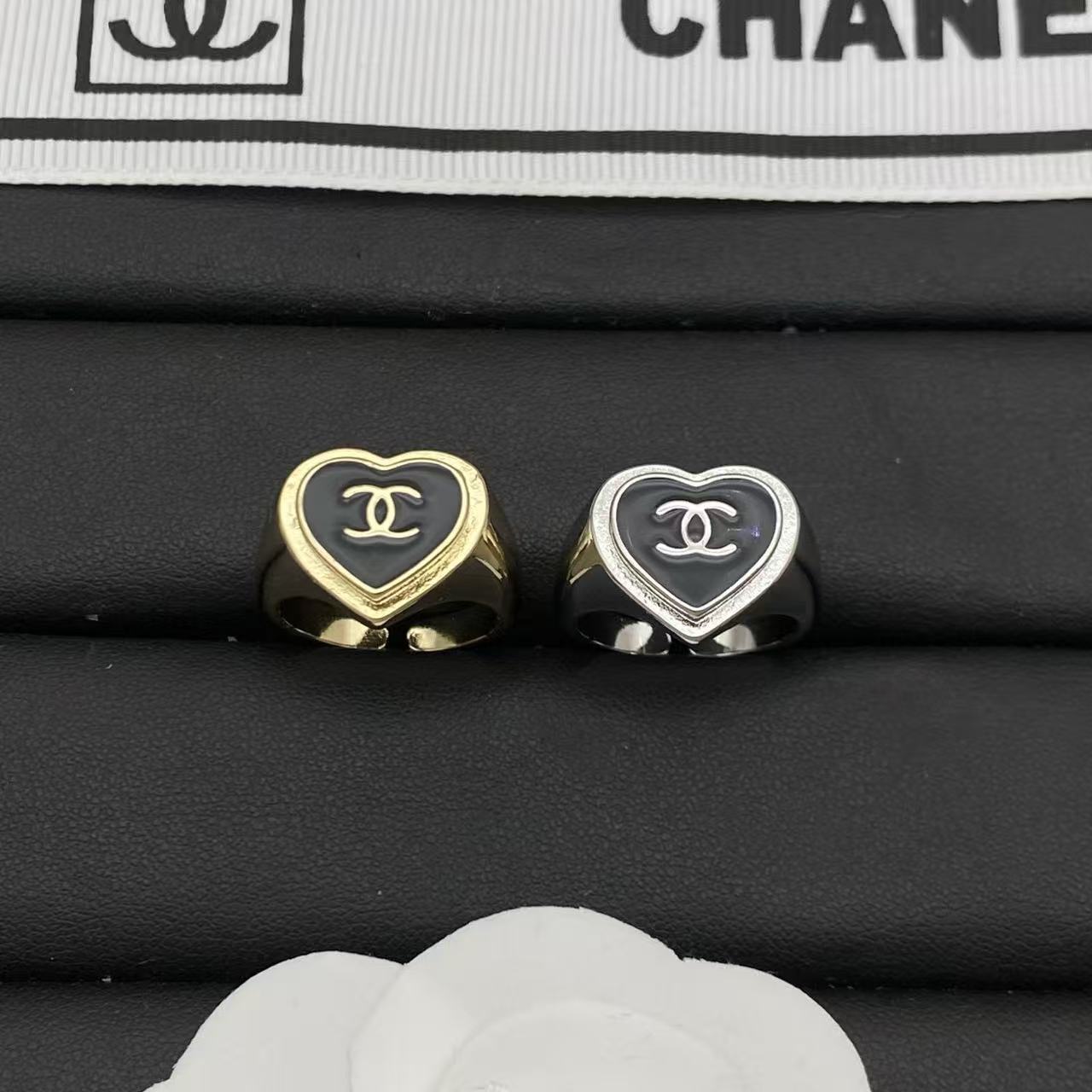 CHANE1 ダブルC ハートリング【50％割引+送料無料】