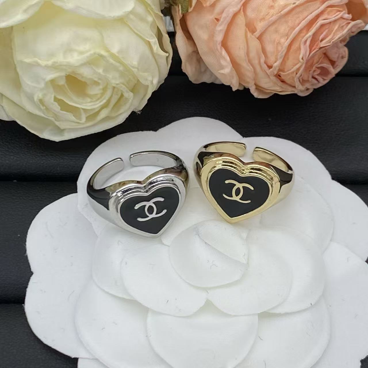 CHANE1 ダブルC ハートリング【50％割引+送料無料】