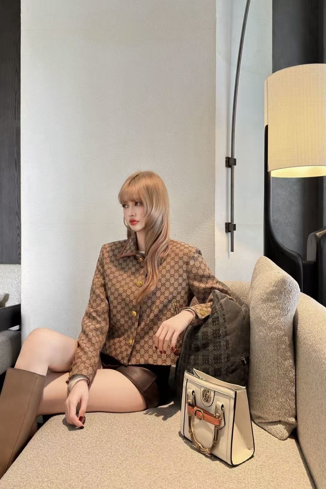 GUCC1 ジャカード ブレザー【50％割引+送料無料】