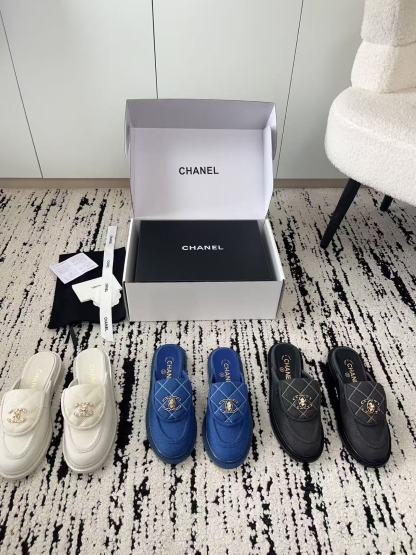 CHANE1 高品質ダブルCフラットスリッパ【50％割引+送料無料】