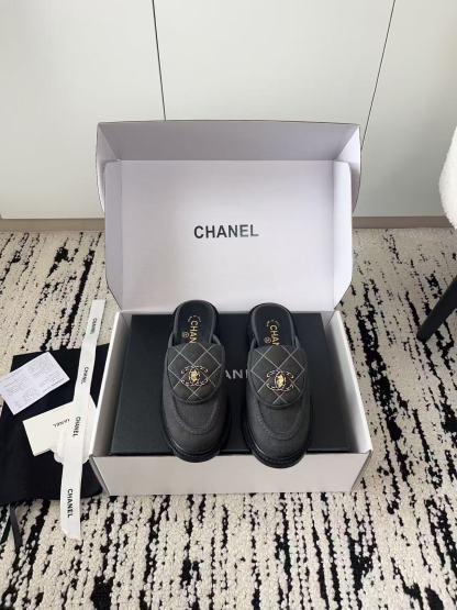 CHANE1 高品質ダブルCフラットスリッパ【50％割引+送料無料】
