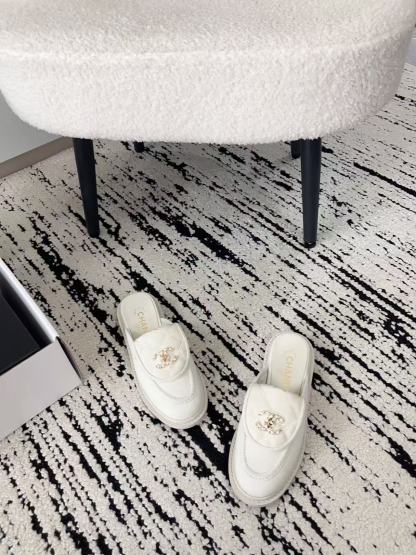 CHANE1 高品質ダブルCフラットスリッパ【50％割引+送料無料】