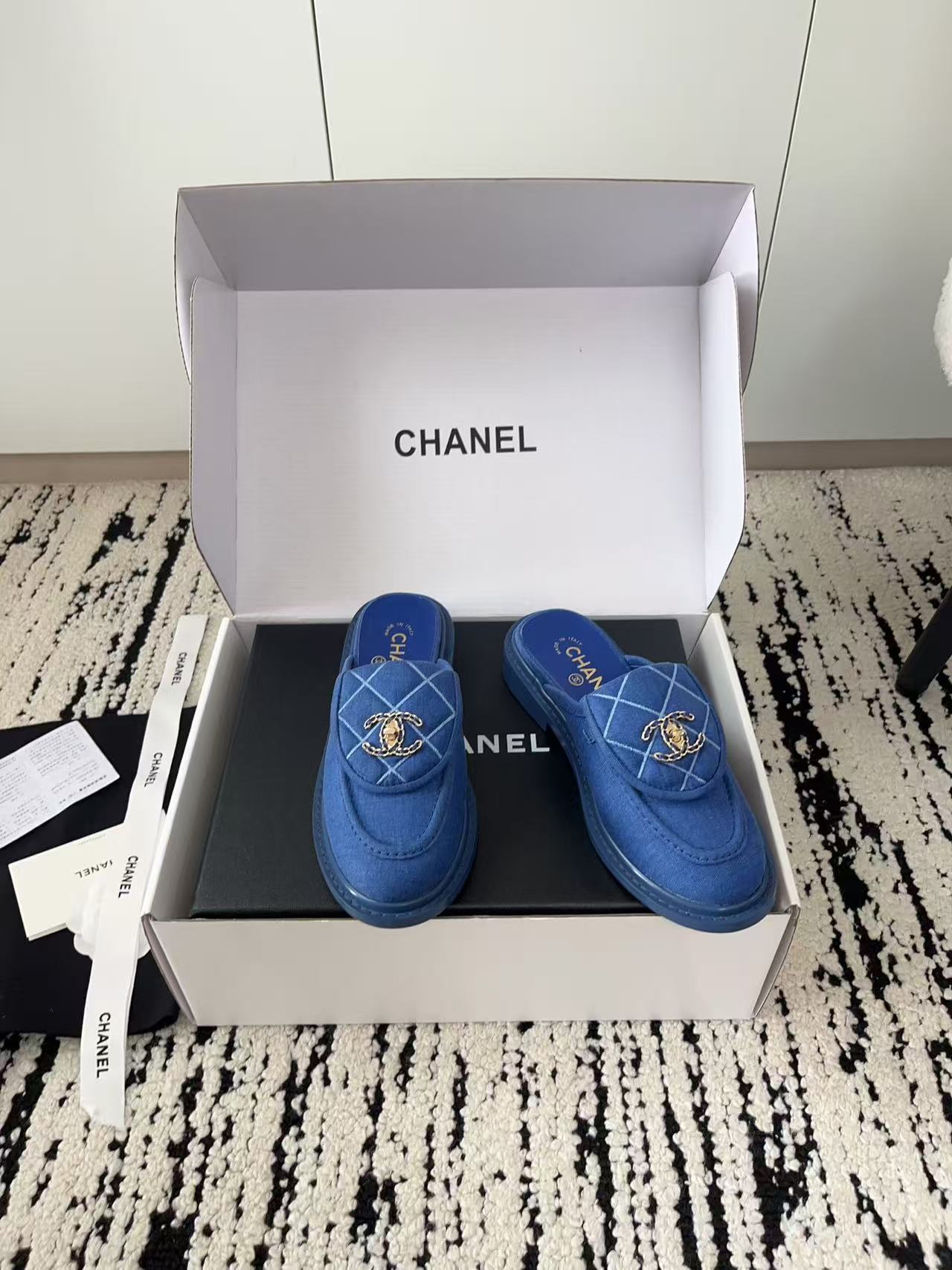 CHANE1 高品質ダブルCフラットスリッパ【50％割引+送料無料】