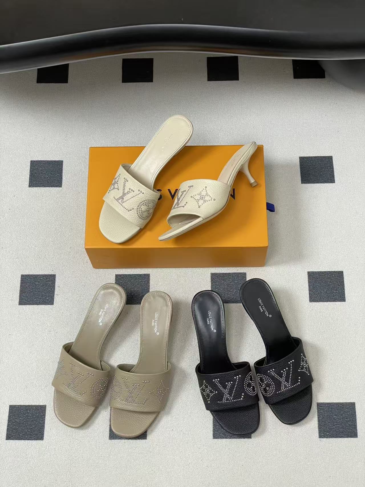 LVの高品質な四つ葉のクローバービーズハイヒール【50％割引+送料無料】