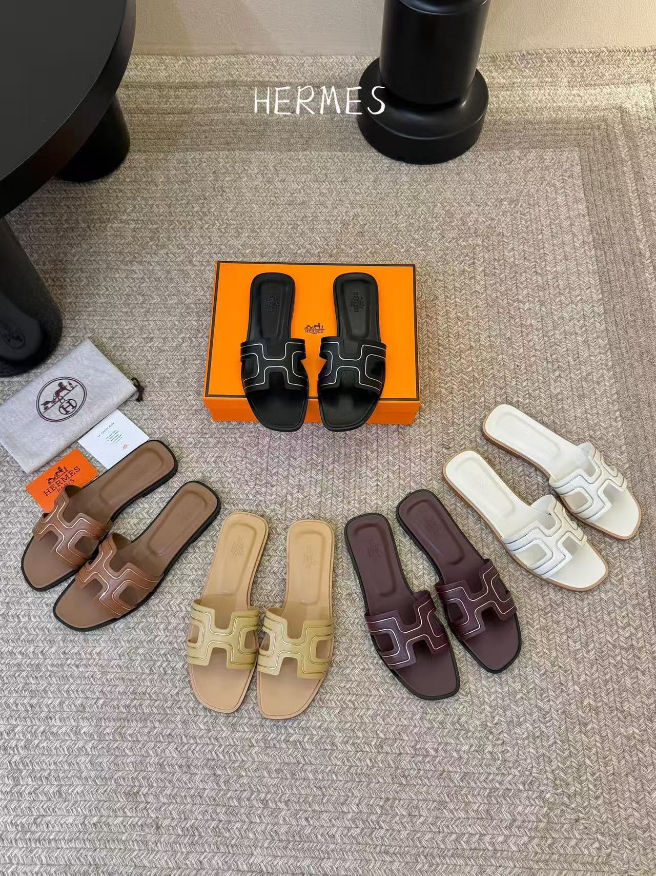 HERME5 高品質Hシープスキンスリッパ【50％割引+送料無料】