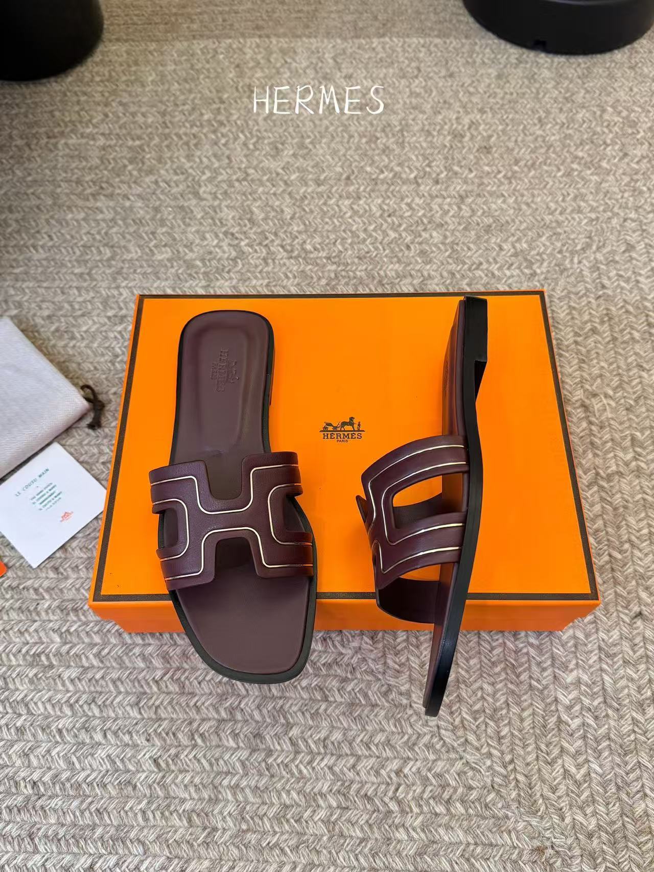 HERME5 高品質Hシープスキンスリッパ【50％割引+送料無料】