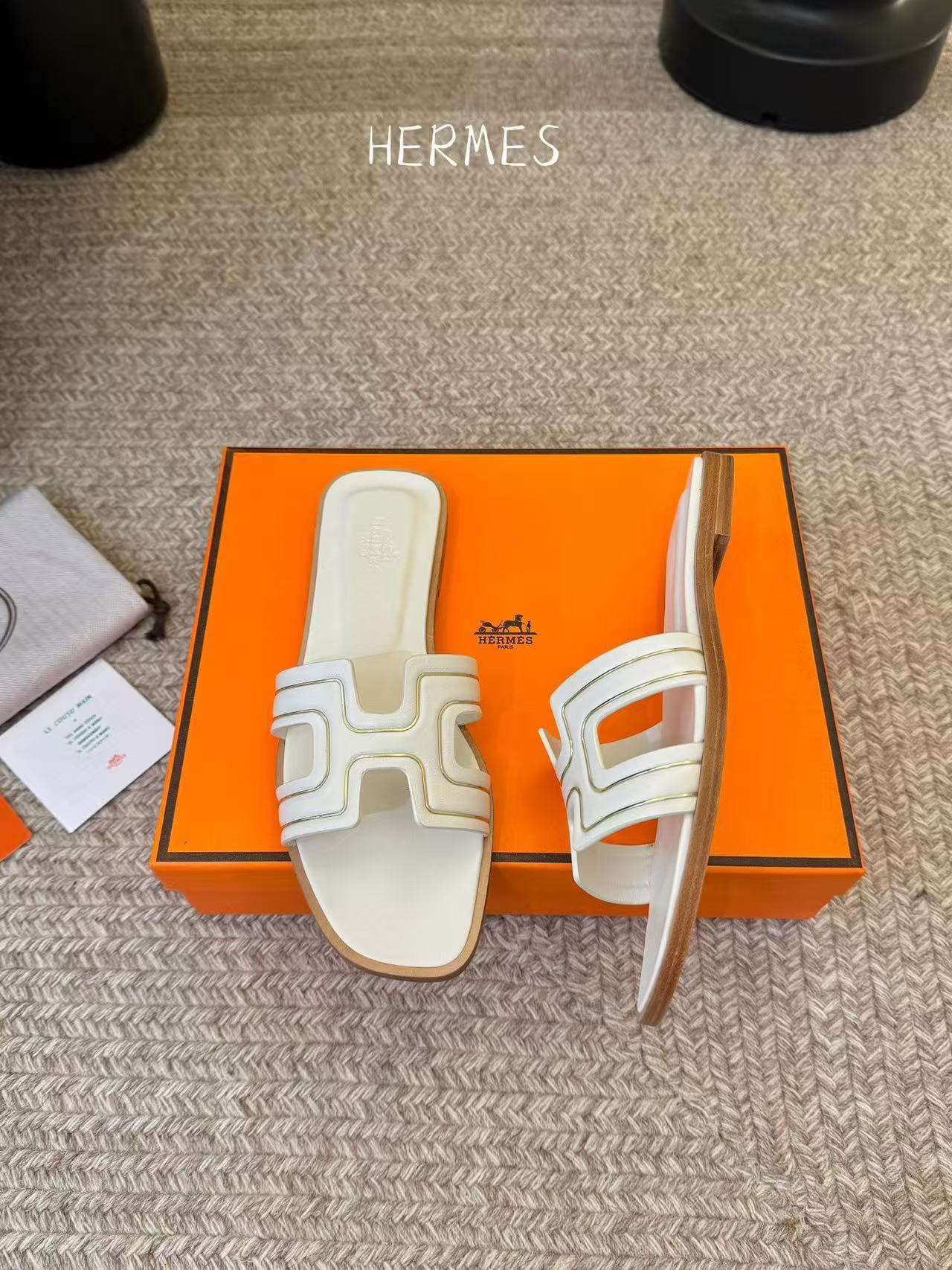 HERME5 高品質Hシープスキンスリッパ【50％割引+送料無料】