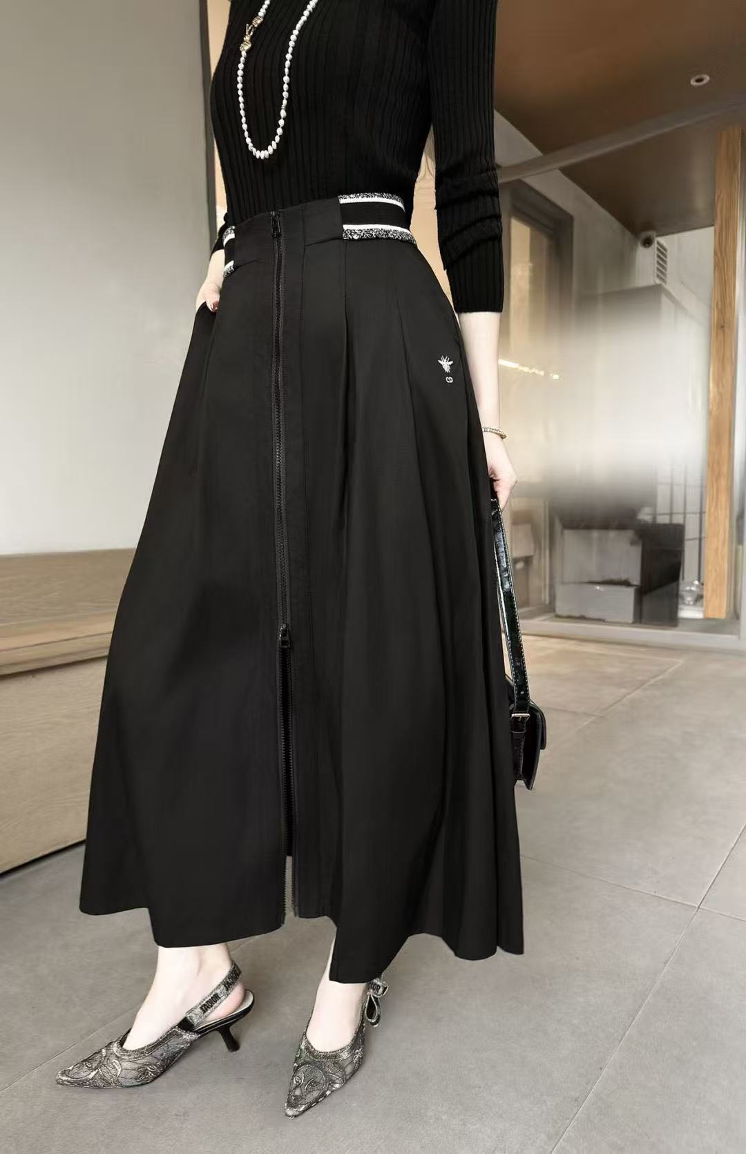 DIOR エラスティックウエスト レタースカート【50％割引+送料無料】