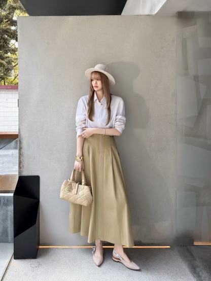 DIOR エラスティックウエスト レタースカート【50％割引+送料無料】