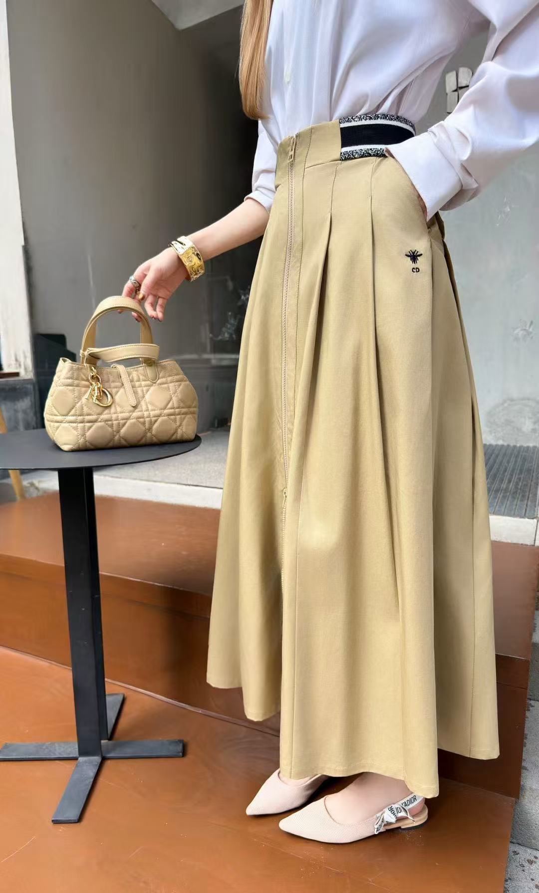 DIOR エラスティックウエスト レタースカート【50％割引+送料無料】