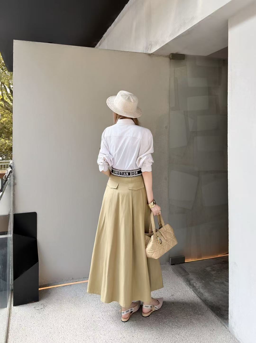 DIOR エラスティックウエスト レタースカート【50％割引+送料無料】