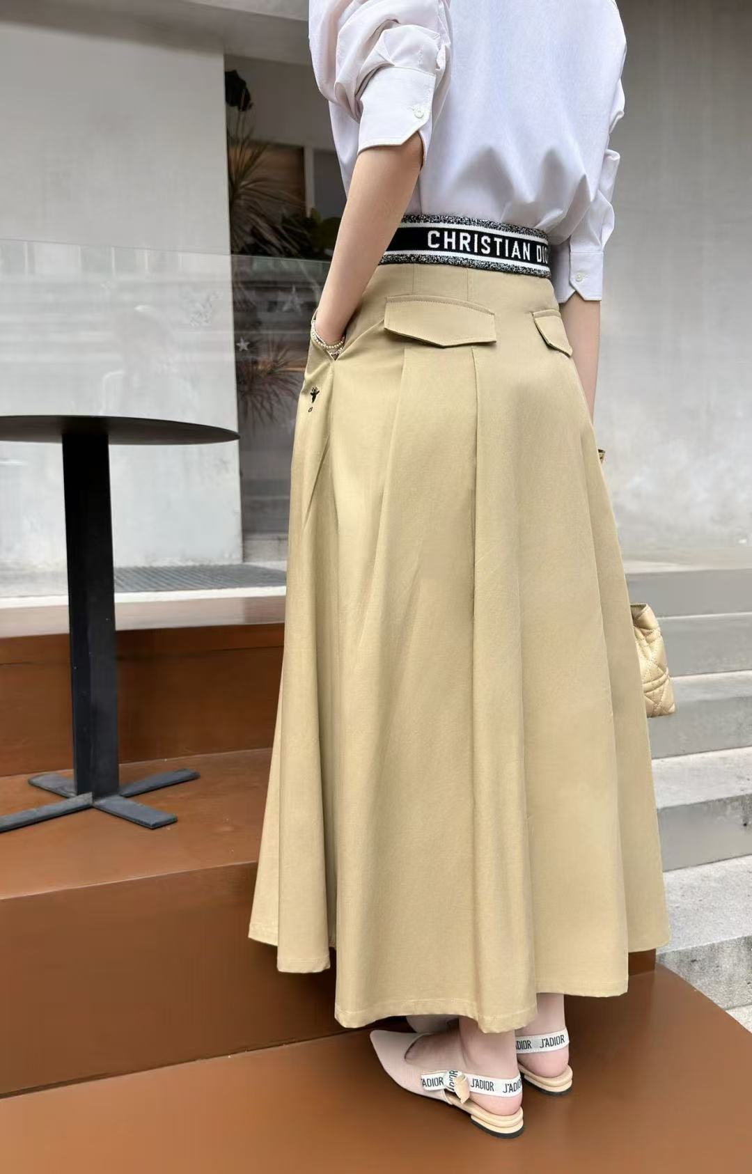 DIOR エラスティックウエスト レタースカート【50％割引+送料無料】