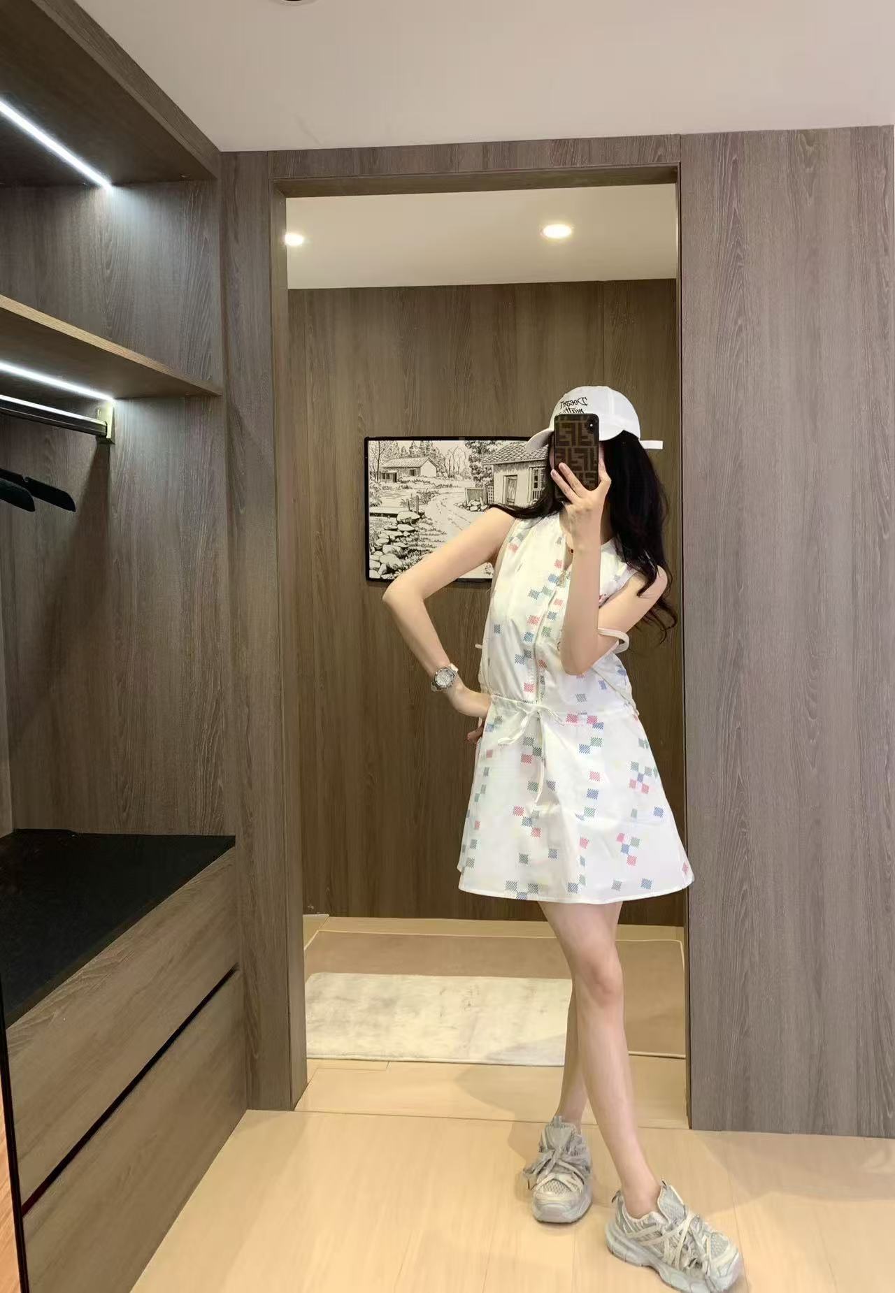 LVチェック柄ベストドレス【50％割引+送料無料】