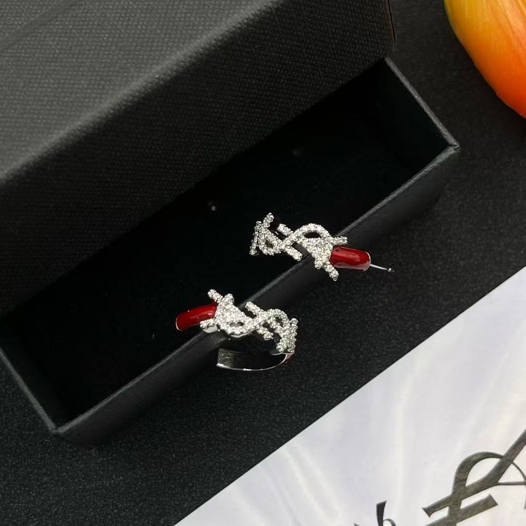 YSL ルビーフープイヤリング【50％割引+送料無料】