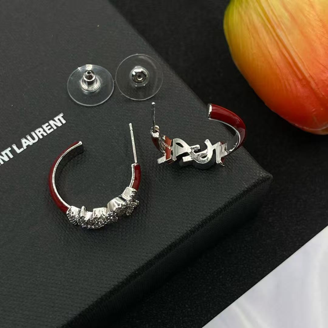 YSL ルビーフープイヤリング【50％割引+送料無料】