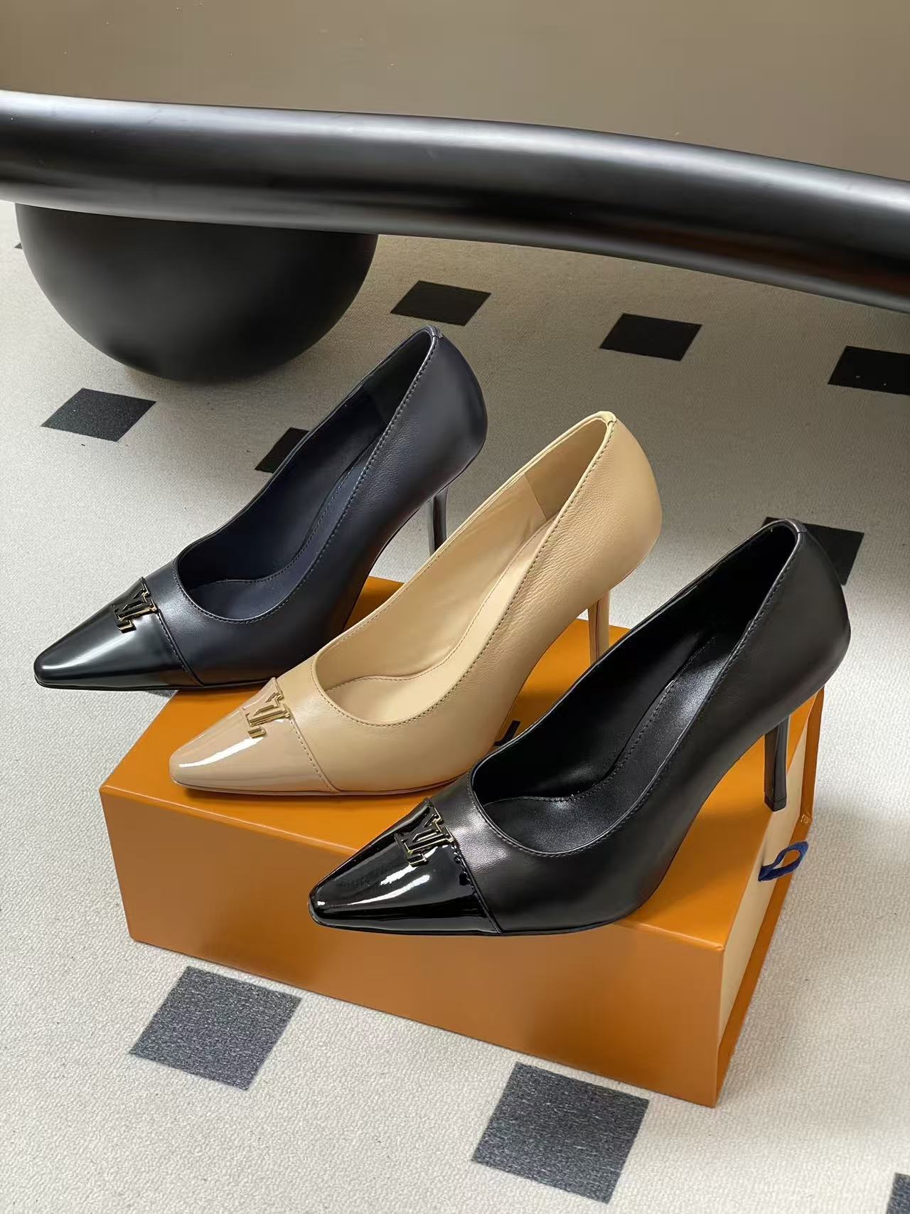 LVの高品質カラーブロックハイヒール【50％割引+送料無料】