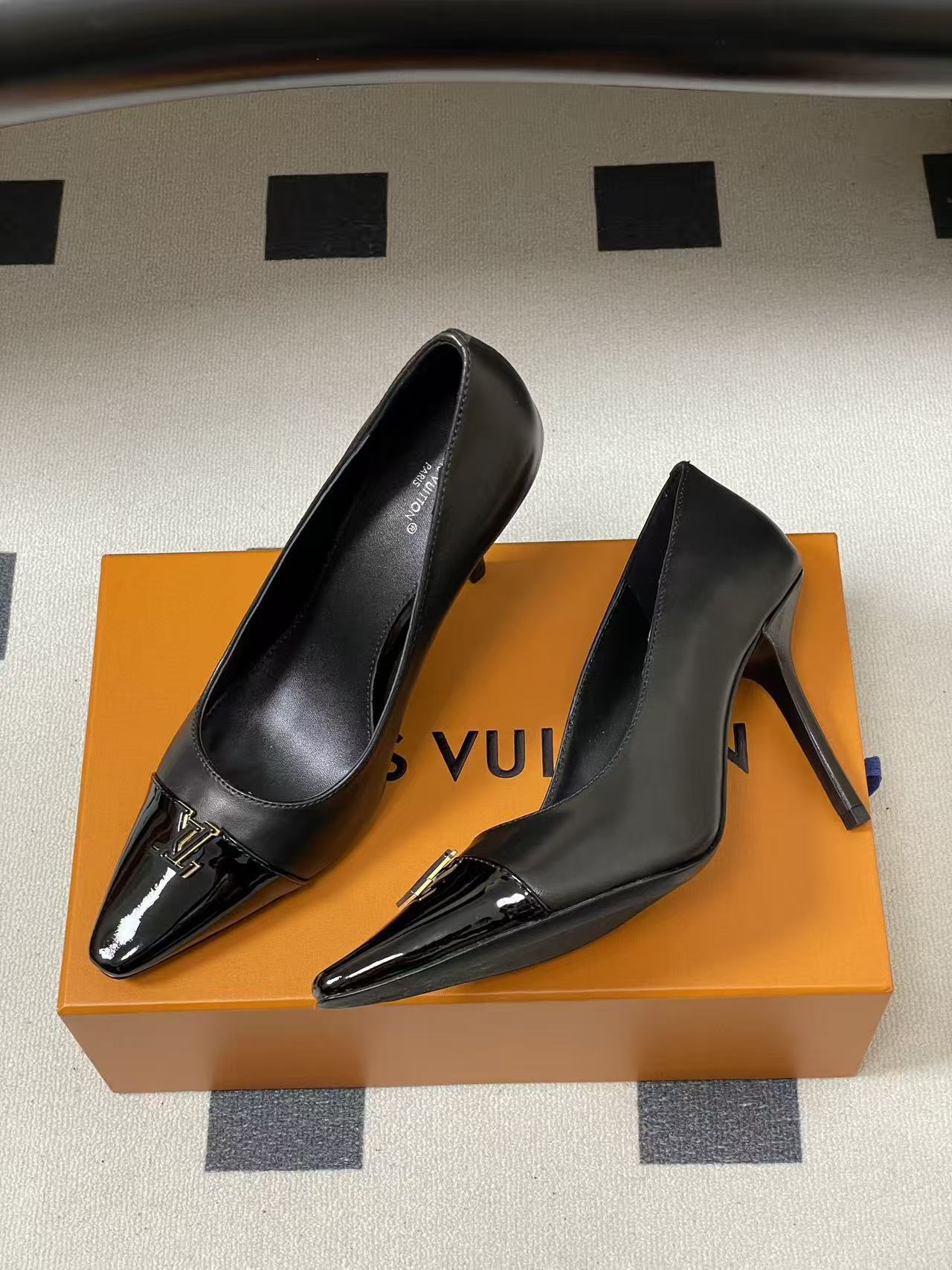 LVの高品質カラーブロックハイヒール【50％割引+送料無料】