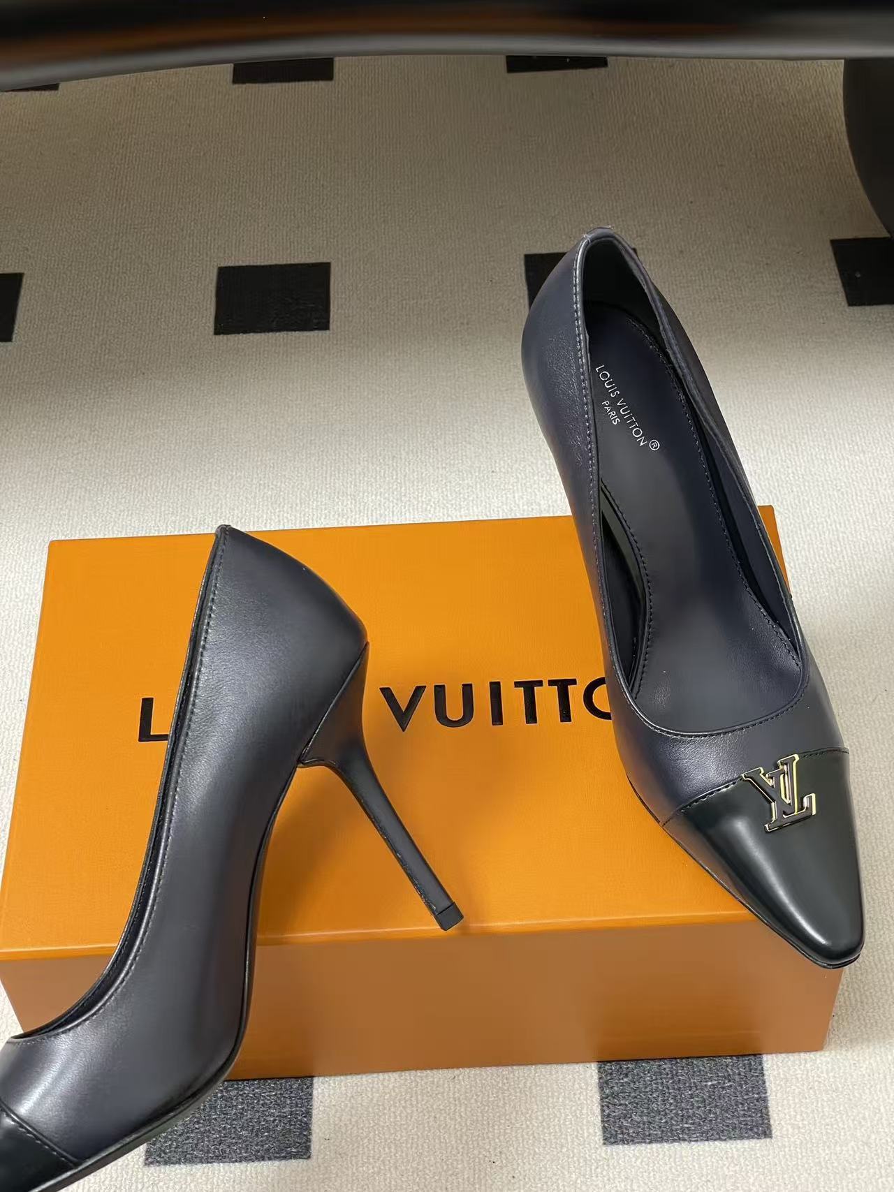 LVの高品質カラーブロックハイヒール【50％割引+送料無料】