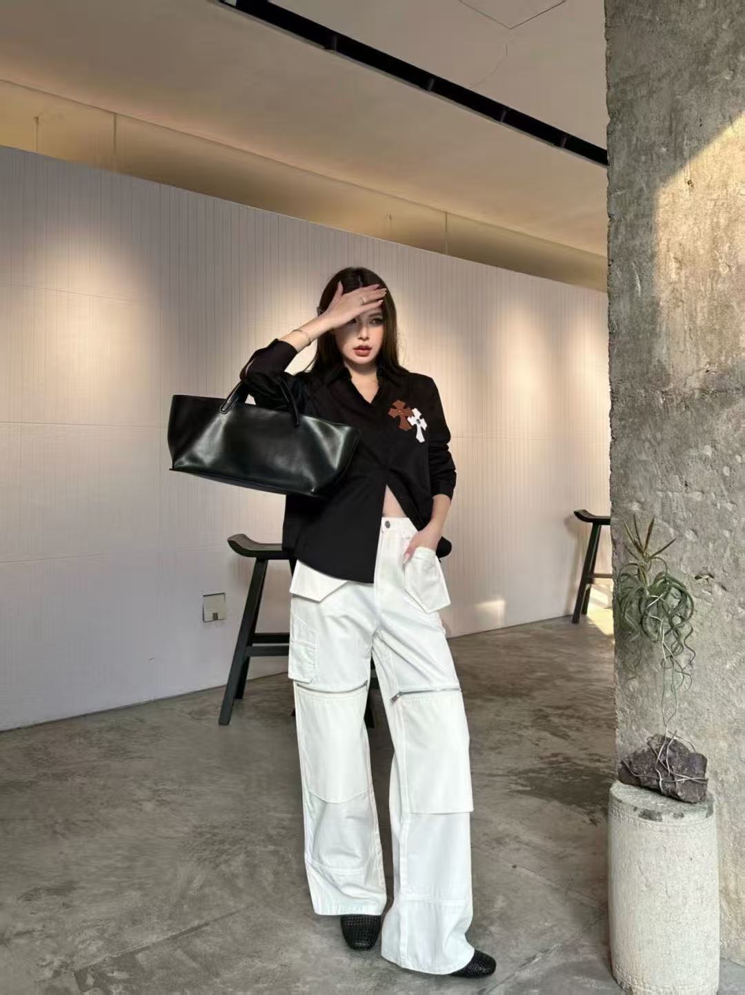 Chr0me Hearts 刺繍入りルーズフィットシャツ【50％割引+送料無料】