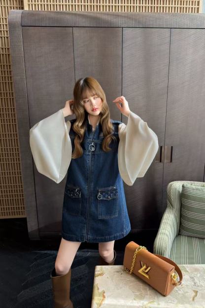 DIOR 2ポケット ジップフロント デニムドレス【50％割引+送料無料】