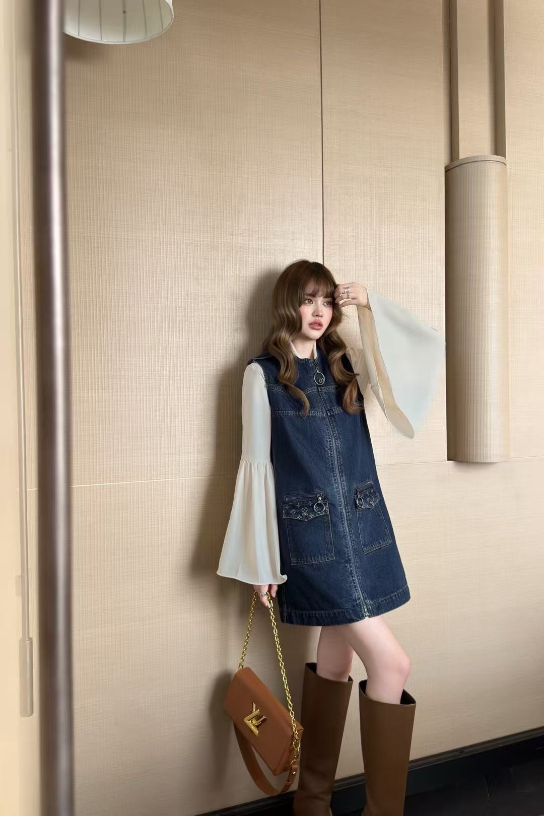 DIOR 2ポケット ジップフロント デニムドレス【50％割引+送料無料】