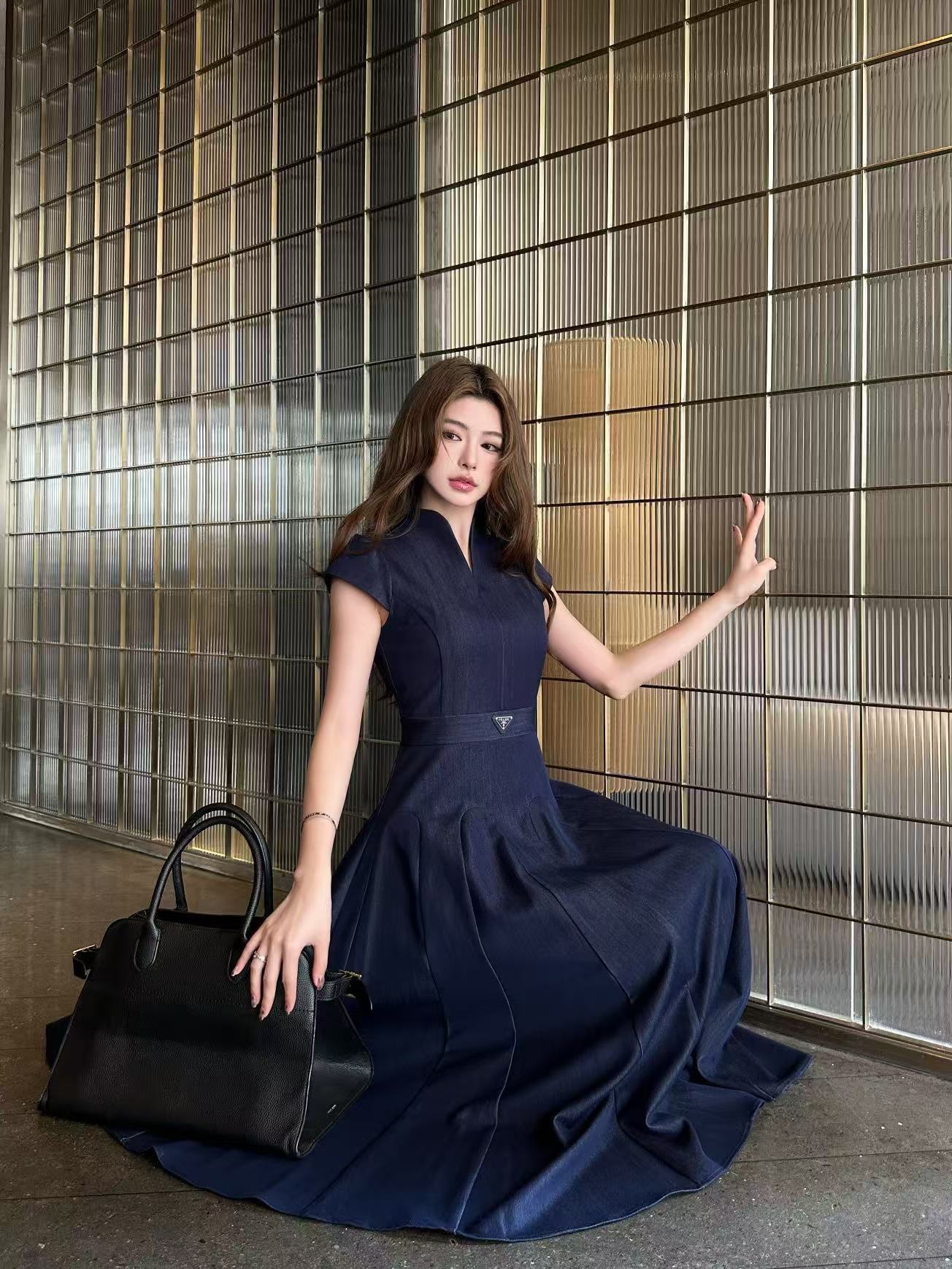 PR4DA高品質Vネック テンセルワンピース【50％割引+送料無料】