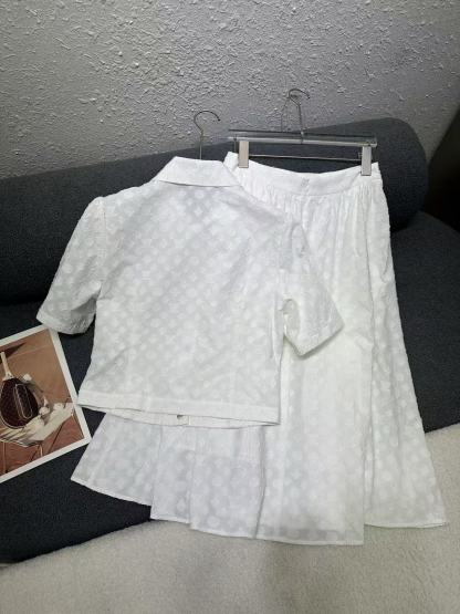 LV高級ジャカードシャツ＆スカート 2点セット【50％割引+送料無料】