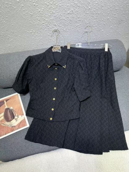 LV高級ジャカードシャツ＆スカート 2点セット【50％割引+送料無料】